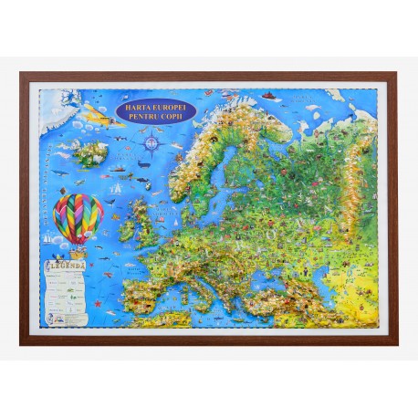 Harta Europei pentru copii( proiectie 3D) 1000x700m