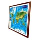 Harta Lumii pentru copii (proiectie 3D), format A3, 450x330mm, cu rama