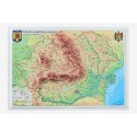 Romania si Republica Moldova. Harta fizica si administrativa (proiectie 3D), 450x330mm