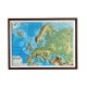 Europa. Harta fizica si politica (proiectie Mercator, 3D), format A3, 450x330mm, cu rama