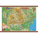 Pe-un picior de plai, pe-o gura de rai, 1000x700mm (harta Romaniei pentru copii)
