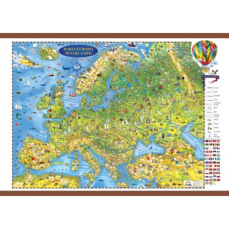 Harta Europei pentru copii (2000x1400mm)