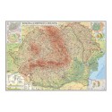 Romania si Republica Moldova. Harta, fizica, administrativa si a substantelor minerale utile /Harta de contur (verso),600x470mm