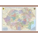 Romania si Republica Moldova. Harta administrativa (1600x1200 mm)