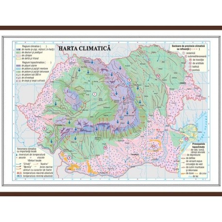 Romania.Harta climatica (1000x700mm)