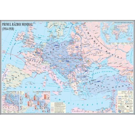 Harta Primul Razboi Mondial (1914-1918)