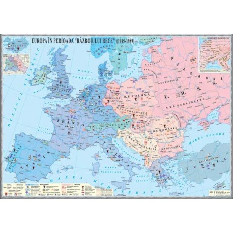 Harta Europa in perioada "razboiului rece" (1945-1989)