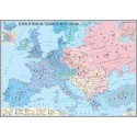 Harta Europa in perioada "razboiului rece" (1945-1989)
