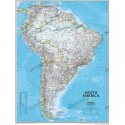 Harta politica America de Sud, mare National Geographic