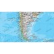 Harta continentala America de Nord si America de Sud din punct de vedere politic (58 x 91 cm)