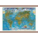 Harta lumii pentru copii 1000x700 mm