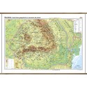 Romania. Harta fizico-geografica si a resurselor naturale de subsol - bilingv 160x120 cm