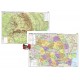 Romania. Harta fizico-geografica/Romania. Harta administrativa - bilingv - DUO PLUS 140x100 cm